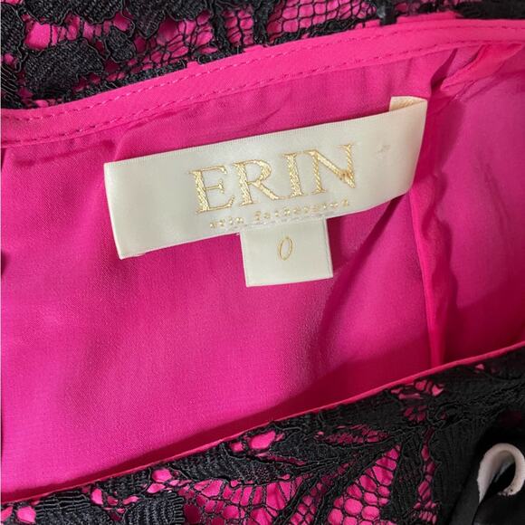 ERIN by Erin Fetherston Women’s Turn The Radio On Dress Black Pink Sz 0 - Picture 7 of 8